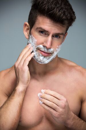 man shaving