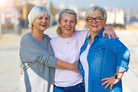 Group of senior women smilingの写真素材