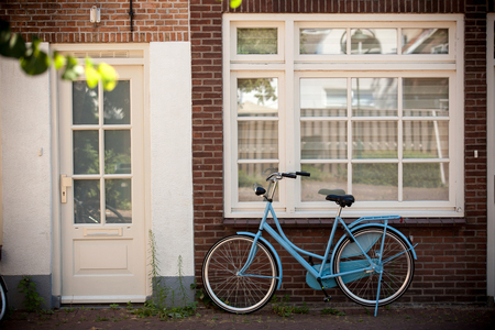 Bicycles in Dutch streetsの写真素材