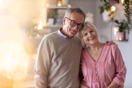 Portrait of a happy senior couple at home