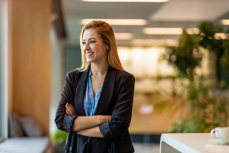 Portrait of an young businesswoman in a modern office