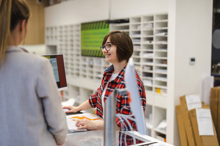 Female staff working together in a modern office. Business people working together.