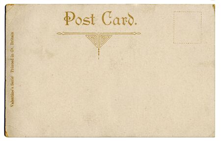 vintage postcard, blank space for text, isolated on whiteの写真素材