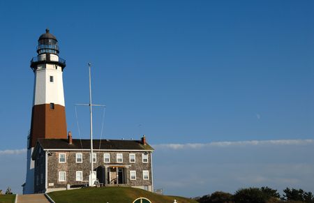 Montauk Point lighthouse, Long Island, New York の写真素材