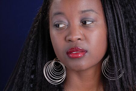 portrait of attractive young African girlの写真素材