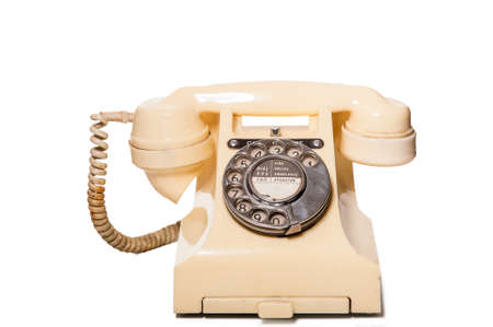 Fifties antique British GPO 332L ivory color bakelite telephone