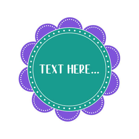 Abstract vector frame with pestal color 3d design text hereのイラスト素材