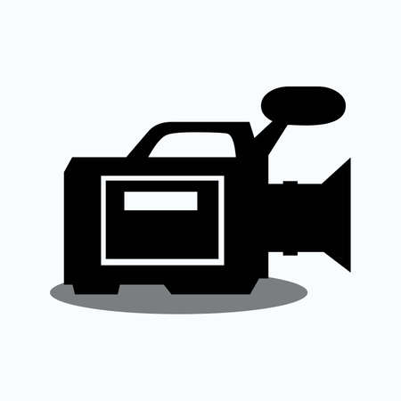Silhouette cinema video camera flat designのイラスト素材