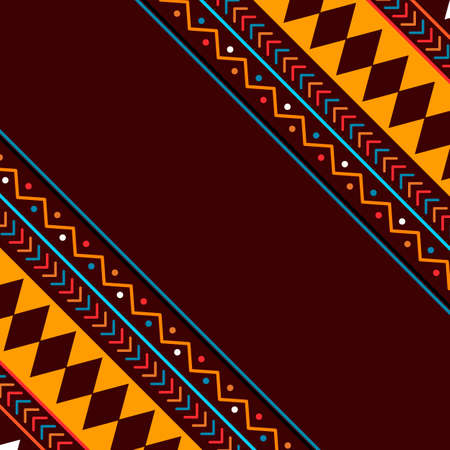 Traditional repeated hand draw flok background patternのイラスト素材