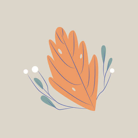 Modern hand drawing plant vector illustrationのイラスト素材