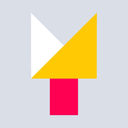 Modern Abstract geometric U alphabet font designのイラスト素材