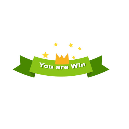 You are win game victory flat concept illustrationのイラスト素材
