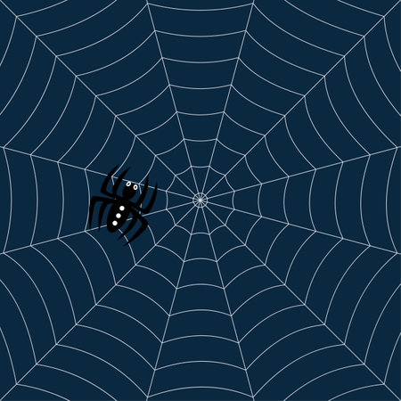 Halloween spider web vector illustrationのイラスト素材