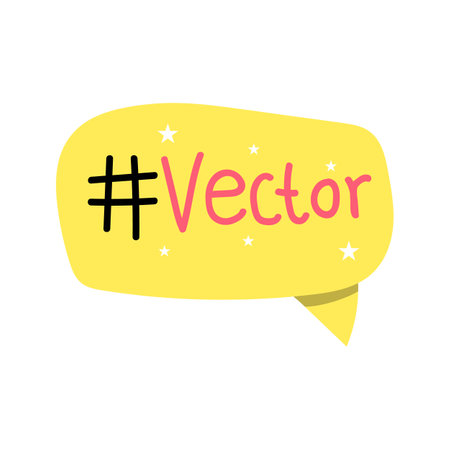 Hash tag with vector hand lettering illustrationのイラスト素材