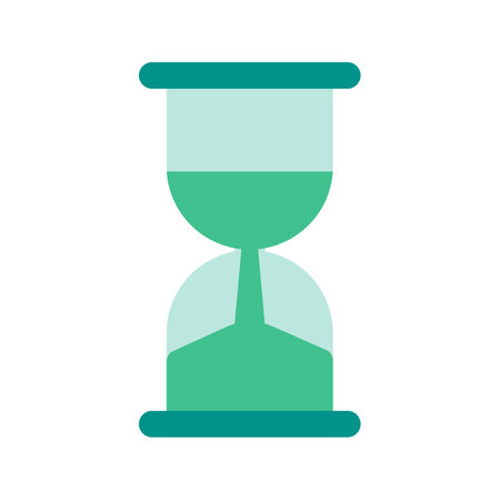 Green Hourglass isolated vector illustration