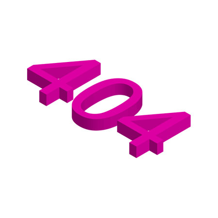 404 error 3d isometric vector icon illustration
