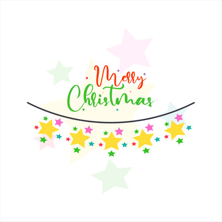 Merry Christmas with a star decoration backgroundのイラスト素材