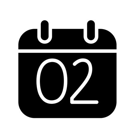 Silhouette calendar 2 dates isolated vector illustrationのイラスト素材