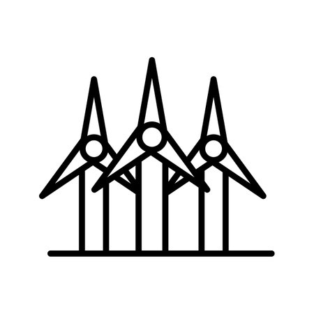 Outline Natural wind pawer vector illustrationのイラスト素材