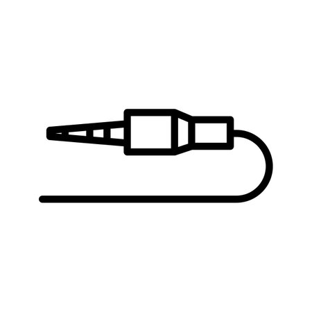 Outline audio phone jack vector icon illustration
