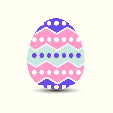 decorative easter egg vector illustration yellow backgroundのイラスト素材