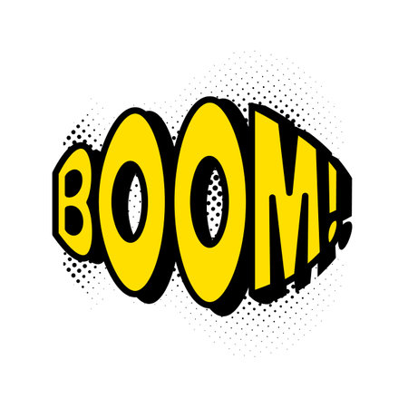 pop art Boom typography vector illustrationのイラスト素材