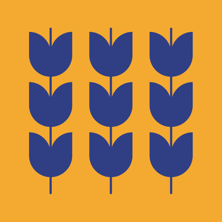 Set of violet geometric plant vector illustrationのイラスト素材