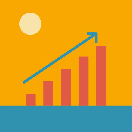 Abstract financial graph vector illustrationのイラスト素材