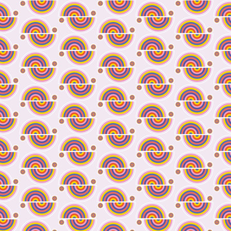 Abstract retro rainbow geometric background pattern
