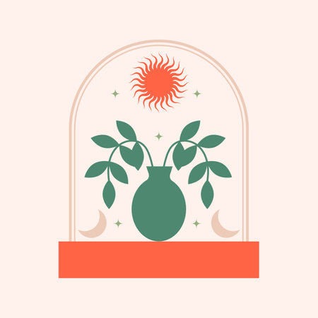 abstract bohemian gypsy doddle vector illustrationのイラスト素材