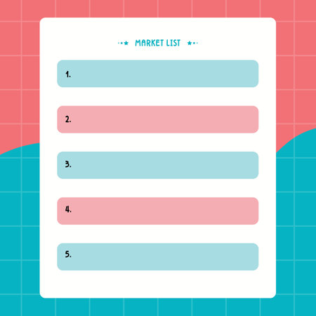 Modern abstract colorful marketing list planner vector templateのイラスト素材