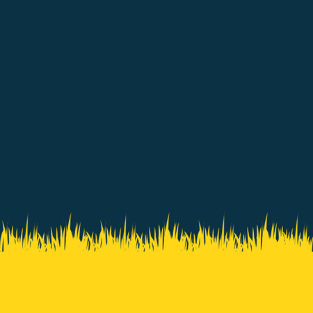 Dark green background with yellow grass vector illustrationのイラスト素材