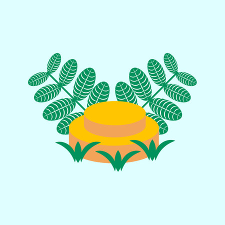 natural product performance platform vector illustrationのイラスト素材