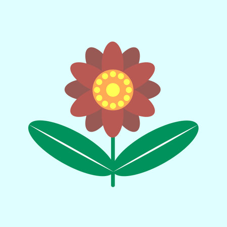 helianthus summer floral flower vector illustrationのイラスト素材