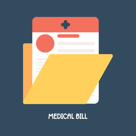 A medical bill is an illustration of a folderのイラスト素材
