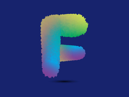 Modern Abstract F-Alphabet furry blending vector illustrationのイラスト素材