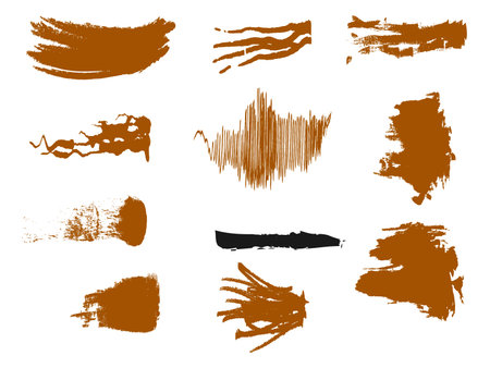 Set of grunge brush strokes. Vector illustration for your design.のイラスト素材