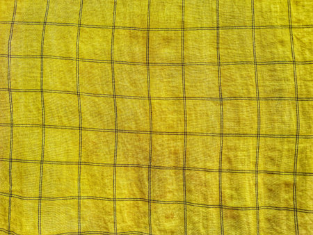Yellow background with black stripe  pattern cloth