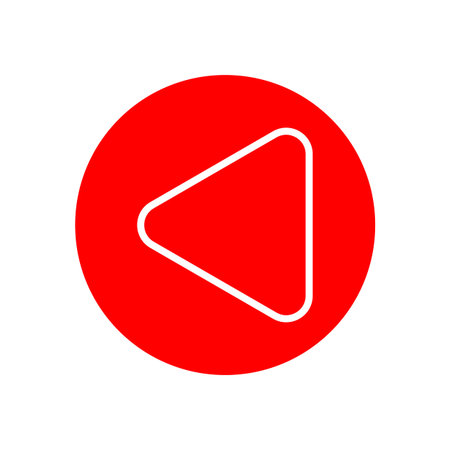 hand-drawn minimal style line video player icon flat design
