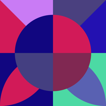Abstract colorful geometric tile flat designのイラスト素材
