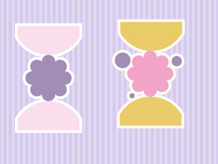 Decorative abstract banner poster design with purple plaid backgroundのイラスト素材
