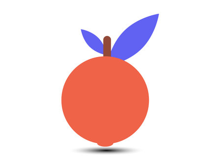 Delicious orange fruits flat vector designのイラスト素材