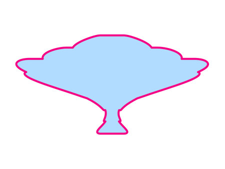 blue and red Strok minimal comic shape blob shape illustrationのイラスト素材
