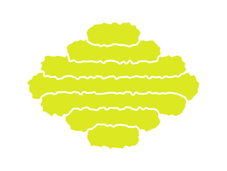 Modern abstract hand-draw ripple blob shape illustrationのイラスト素材