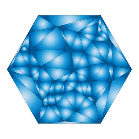 Abstract hexagon gradient geometric triangle flat designのイラスト素材