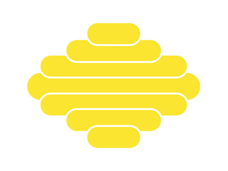 abstract yellow color geometry shape Flat designのイラスト素材