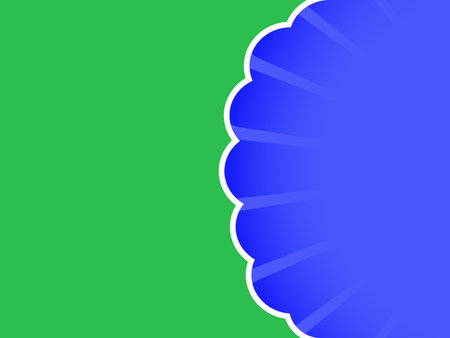 Abstract decorative vintage blue and green burst background illustrationのイラスト素材