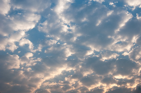 Blue sky with cloud in the morning.の写真素材