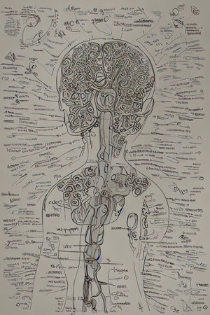 her delicate human faculties hold the 2d illustrated notes, detailed, Ai-generated illustrationの素材
