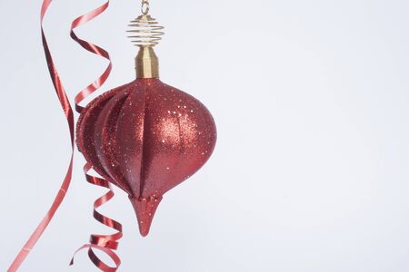 Hanging Red Christmas Decorationの写真素材